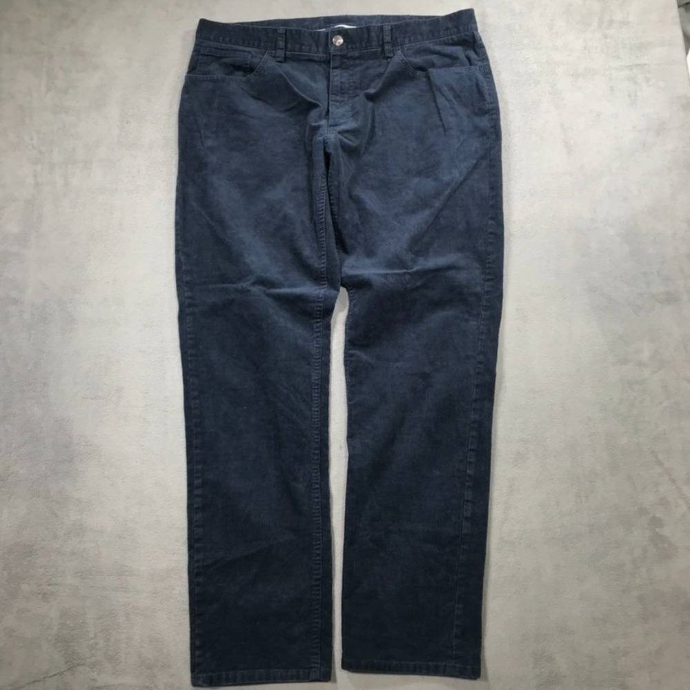 Brooks Brothers Pants Men's 38x32 Navy Blue Corduroy Slim Fit Stretch Preppy